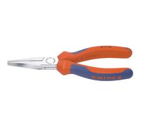 KNIPEX - Pinza a becchi lunghi, piatti, cromata con manici rivestiti 140