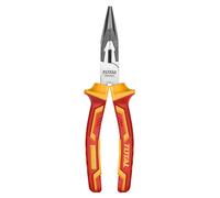 TOTAL - Pinze isolate - Punta piatta - Cromo vanadio - Certificato VDE - Ideale per elettricisti e progetti elettrici - Lunghezza: 200 mm