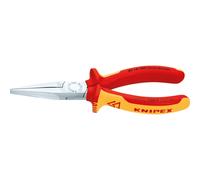 Knipex Pinza per Meccanica - a Becchi Lunghi Cromata, Isolati con Manici Rivestiti in Materiale Bicomponente, Collaudati Vde 160 Mm 30 16 160