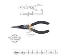 Pinza A Becchi Mezzotondi Lunghissimi Dritti Zigrinati - Beta 1166G