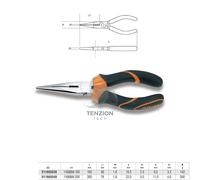 Pinza Beta a becchi mezzotondi diritti 011660036