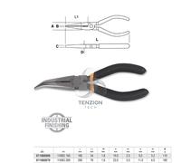 Pinza A Becchi Mezzotondi Lunghissimi Piegati Zigrinati - Beta 1168G
