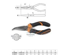 Pinza A Becchi Mezzotondi Lunghissimi Piegati Zigrinati - Beta 1168GBM