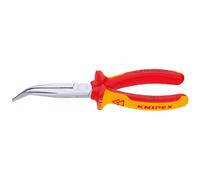 Pinza a becco lungo angolata Knipex VDE con taglierina laterale 200mm