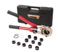 Pinza a Crimpare per Tubi Φ15-32mm TEENO, 12 Matrici Crimpatrice Professionale, Pinza per Multistrato per Crimpatura in Rame 15.18.22.28mm per Tubi Idraulici Strumento e PEX-AL-PEX TH/V 16.20.26.32mm