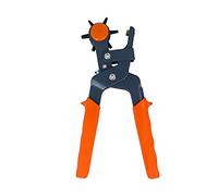 Pinza A Fustella,Buchi Cintura,Fustellatrice Pinza Perforatrice,Foratrice per Cinture e Cuoio,6 Misure Fori, Plastica, Arancione