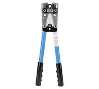 Pinza a pressa capicorda 6-50 mm², pinza crimpatrice in acciaio temprato, per terminale Hex blu, testa girevole 180°, rimbalzo rapido, per rame e alluminio