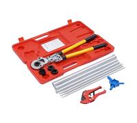 Pinza a pressa manuale TH 16-32 mm, 6 toni, tubo composito in alluminio, tubo di rame con tagliatubi e scatola di trasporto per installazione di acqua domestica, impianto di riscaldamento