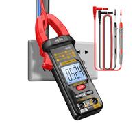 Pinza Amperometrica - 4000 Conteghi Misuratore DC Senza Contatto | Display Antiscottaggio per Corrente Tensione AC DC | Autofficina Industriale Garage Elettricista Domestico