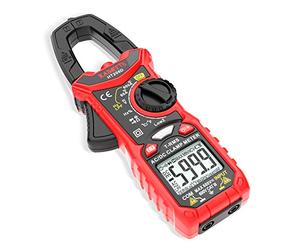 Pinza amperometrica AC/DC 0-600A, KAIWEETS Pinza multimetro professionale T-RMS 6000 conteggi, misure corrente tensione AC/DC Temperatura Capacità Resistenza Diodi Continuità Duty Cycle