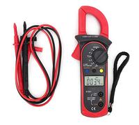 Pinza Amperometrica Digitale, 0-400A Multimetro per Corrente Alternata Tester per Circuiti Con Pinza A Selezione Automatica Della 0-600V LCD, per Elettricisti E Riparazioni Elettriche (Rosso)