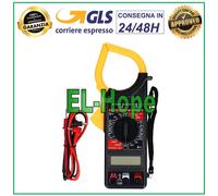 PINZA AMPEROMETRICA MULTIMETRO LCD DIGITALE PROFESSIONALE DT266 COPPIA PUNTALI