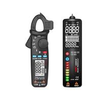 Pinza amperometrica Pinza amperometrica digitale professionale AC/DC for riparazione auto, multimetro TRMS, controllo in tempo reale, tester di elezione del condensatore NCV(ACM91 Black-T1101)