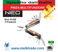 PINZA COLTELLO MULTIUSO MULTIFUNZIONE - 11 Funzioni - 01-028 - Linea NEO TOOLS