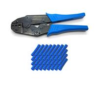 Pinza crimpatrice 100 x connettori a percussione blu 1,5 - 2,5 mm isolati con...