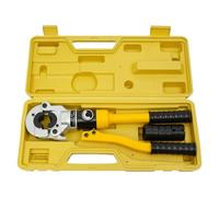 Pinza crimpatrice 8T, 16-32 mm TH, per PEX e rame, 4 matrici, giallo