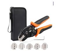 Pinza crimpatrice a cricchetto con ganascia 8B for JST MOLEX a canna aperta, non isolata, terminali a testa, connettori coassiali solari(SN-68B 5JAW bag)