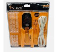 Pinza crimpatrice a cricchetto per plug connettori telefonici RJ11 RJ12 RJ45
