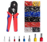 Pinza Crimpatrice Capicorda,1200 pezzi di terminali per cavi, set di terminali per cavi da 0,25 mm² a 10 mm², pinze a crimpare, set di pinze a crimpare, per il collegamento di cavi terminali isolati