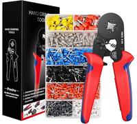 Pinza crimpatrice capicorda da 0,25 a 10 mm² con 1200 capicorda e puntalini