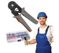 Pinza Crimpatrice Capicorda Professionale Kit Elettricista Completo Cavi 500 PZ