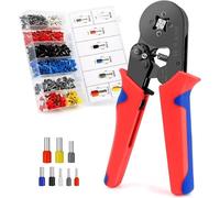 Pinza Crimpatrice Con 1200 Capicorda Terminali Isolati a Crimpare per 0.25-10Mm²