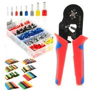 Pinza Crimpatrice Con 1200 Terminali E Set 328 Tubetti Termorestringenti