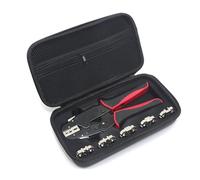 Pinza crimpatrice con ganasce a cambio rapido, kit versatile con 6 ganasce intercambiabili, 1 set