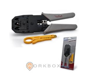 Pinza Crimpatrice Con Spellafili RJ45 - RJ11 - RJ12 Vultech® CRI-01