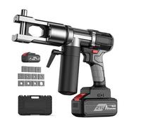 Pinza crimpatrice elettrica idraulica per cavi con testa rotante a 360°, forza 90KN, pressione di uscita 25-70 MPa, ideale per crimpare terminali cavi in vari settori, batteria 5.0Ah-2