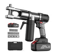 Pinza crimpatrice elettrica idraulica per cavi con testa rotante a 360°, forza 90KN, pressione di uscita 25-70 MPa, ideale per crimpare terminali cavi in vari settori, batteria 5.0Ah-2