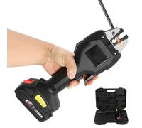 Pinza crimpatrice elettrica per cavi, 16 KN, a batteria, con 6 matrici, strumento di crimpatura ricaricabile con scatola portaoggetti e protezione da sovraccarico