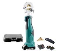 Pinza crimpatrice elettrica ricaricabile, crimpatrice idraulica alimentata a batteria da 10-300 mm², 12 paia di matrici e display OLED per terminali cavi