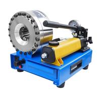 Pinza crimpatrice for tubi flessibili con 7 set di matrici, pinza crimpatrice idraulica ad alta pressione, pinza crimpatrice idraulica portatile, for escavatori e automobili - Argento
