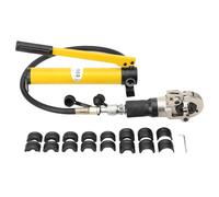 Pinza crimpatrice idraulica con 9 matrici, forma a V da 12-28 mm e forma a TH da 16-32 mm, testa girevole a 360° per una crimpatura efficiente dei tubi