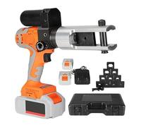 Pinza crimpatrice idraulica elettrica ricaricabile con 2 batterie, include matrici per cavi da 16-300 mm², ideale per attività professionali di crimpatura dei cavi