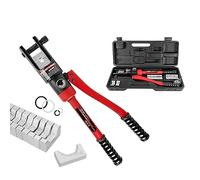Pinza crimpatrice idraulica per capicorda con 11 matrici, pinza a compressione idraulica resistente per crimpatura di terminali elettrici, crimpatrice versatile per cavi