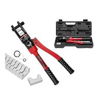 Pinza crimpatrice idraulica per capicorda con 11 matrici, pinza a compressione idraulica resistente per crimpatura di terminali elettrici, crimpatrice versatile per cavi