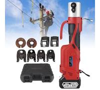 Pinza crimpatrice idraulica senza fili, pressione massima: 38 kN, corsa di lavoro: 42 mm, adatta per tubi in acciaio inossidabile/rame da 12-54 mm, include batteria da 4,0 Ah