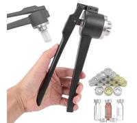 Pinza crimpatrice manuale per guarnizioni in alluminio, strumento di sigillamento per bottiglie in acciaio inossidabile per uso in laboratorio e farmacia