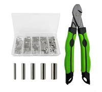 Pinza crimpatrice per pesca con manicotti in rame, 250 pezzi, per esigenze complete di attrezzatura (tubo in rame a foro singolo)