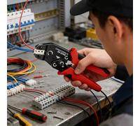 Pinza crimpatrice professionale a cricchetto per 28-20 AWG, compatibile con terminali JST, Molex e Dupont