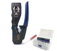Pinza crimpatrice professionale in acciaio per lan ethernet RJ45 con tecnologia passante idonea per plug CAT.5e, CAT.6 e CAT.7