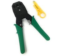 Pinza Crimpatrice RJ11 RJ12 RJ45 per Cavo di Rete Ethernet LAN, Kit con Spelafili
