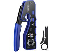 Pinza Crimpatrice RJ45 Professionale Pass through Multifunzione Spelafili per Ca