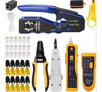Pinza Crimpatrice + Tester per Cavi Rete CAT5 CAT6 Professionale OKVNUO RJ45