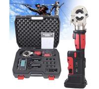 Pinza Crimpatura Idraulica Elettrica 60KN a Batteria, con 11 Matrici per Tubi Rame e Alluminio 16-300mm², Operazione a Un Pulsante - Crimpatrice Senza Fili Professionale per Idraulica ed Elettricista