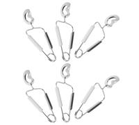 Pinza da Cucina a Molla in Acciaio Inox 6 Pezzi | Uso Sicuro per Buffet, Manico Ergonomico, Bordi Lisci e Superficie Levigata, Esterni e Frutta