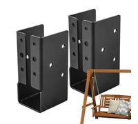 Pinza di fissaggio 2 x 4 per Solivi in Legno, Connettori Dissimulati per Ringhiera di Terrazza, Set di 2 staffe versatili per travi, scaffali, scale e pergola