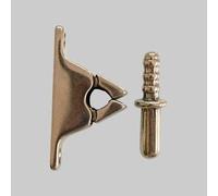 PINZA FERMAPORTE CON INCONTRO Ottone bronzato Accessori (Pz.10)